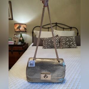 Coach Cassidy Crossbody/Shoulder Bag in Crinkle Metallic Gold